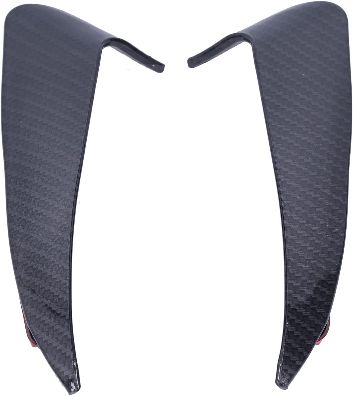 Standing profile view of carbon fiber rear bumper canard for W205 C43 AMG