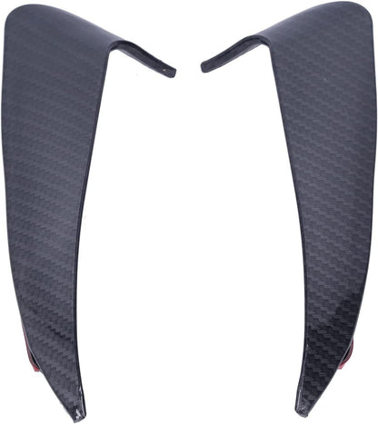 Standing profile view of carbon fiber rear bumper canard for W205 C43 AMG