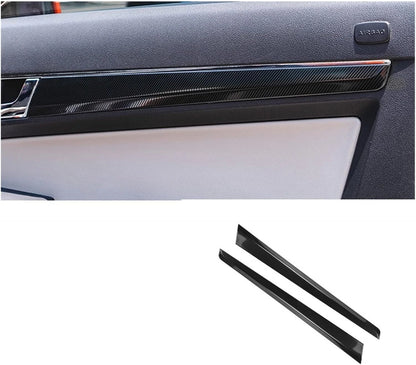 Installed carbon style door trim on passenger side of Mercedes E-Class Coupe W207