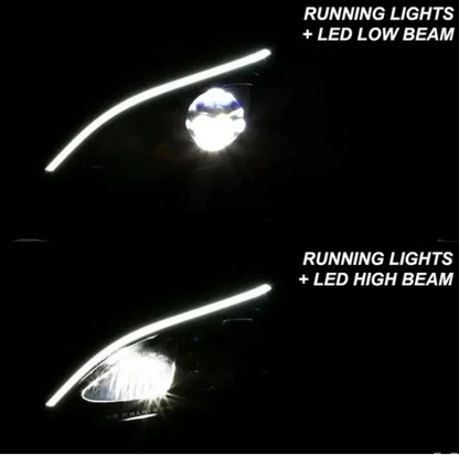 Xtune Projector Headlight LED low beam and high beam with running lights on Mercedes C-Class W205